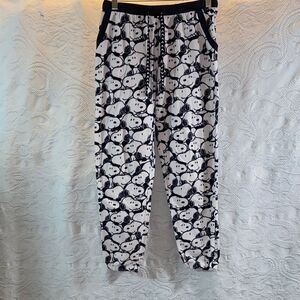 Peanuts Black and White Snoopy Pajama Pants Size S